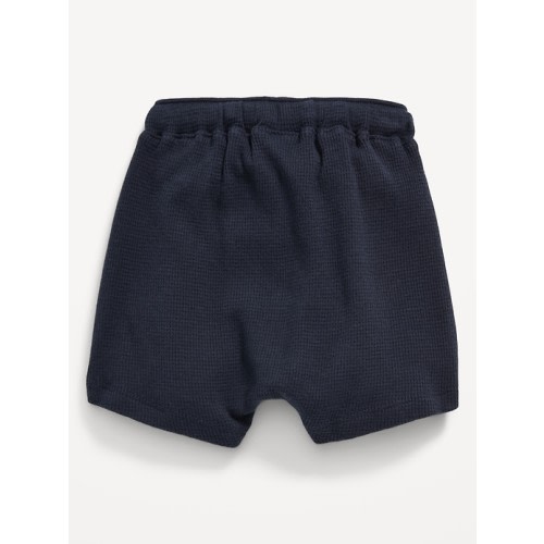 Thermal-Knit Pull-On Shorts for Baby, Navy, 3-6M