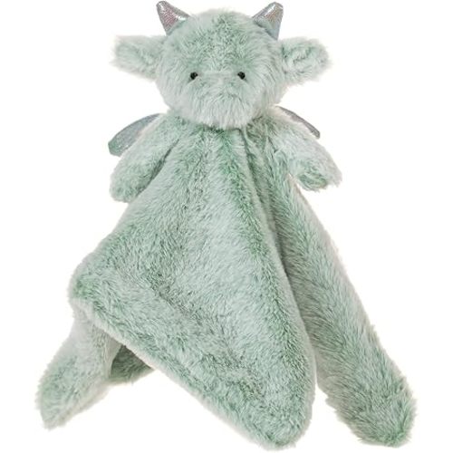 Apricot Lamb Luxury Snuggle Plush Cute Dragon Dinosaur Infant Stuffed Animals Security Blanket Nursery Character Blanket (Green Dragon, 13 Inches)