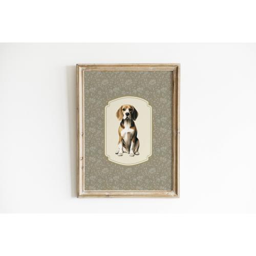 Vintage Style Dog Print Nursery Decor Beagle Vintage Style Dog Wall Art Antique Dog Art Sketch Art Animal Printable Wall Decor