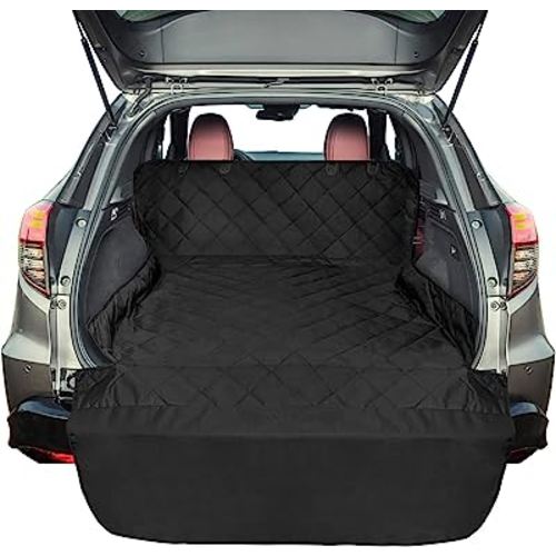 F-color SUV Cargo Liner, Water Resistant l Cover, Non-Slip, Large Size Universal Fit, Black