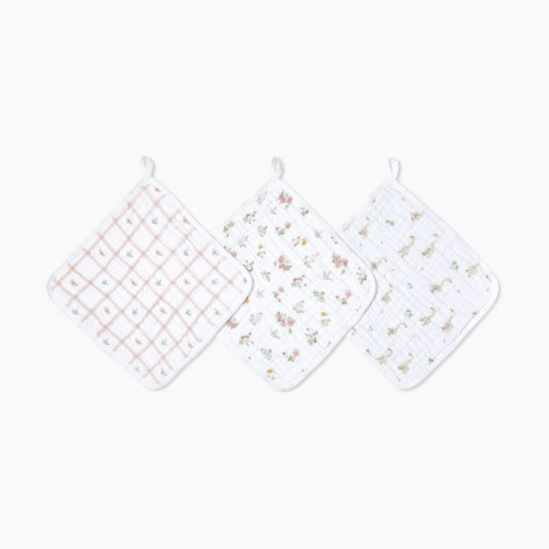 Aden + Anais Essentials Cotton Washcloth (3 Pack) - Country Floral