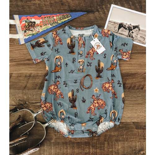 LWB Cowboy Bubble Romper - Vintage Indigo