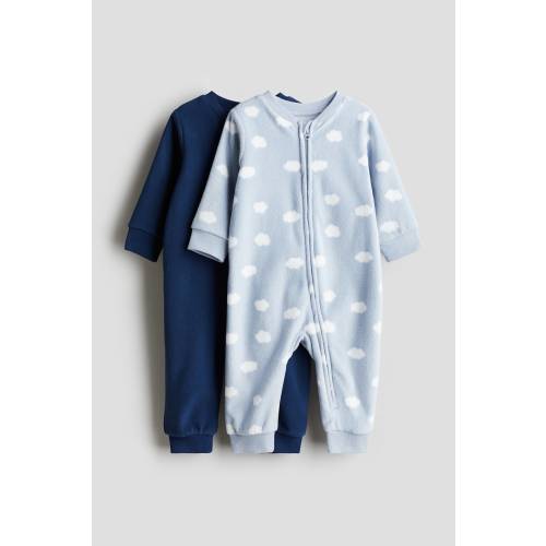 H&M Fleece Pajama Jumpsuit, 2pk (6-9m)
