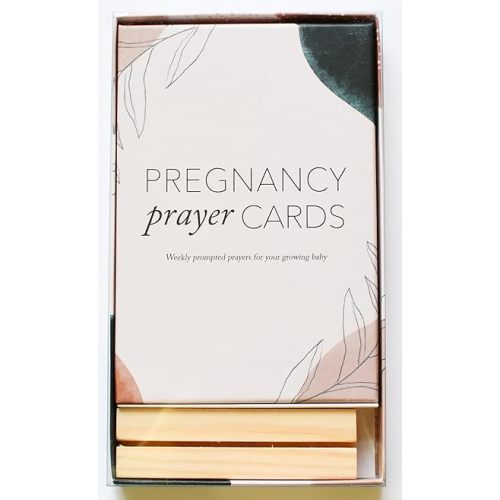 DUNCAN & STONE PAPER CO. Pregnancy Prayer Cards for Parents/Grandparents (20 Cards) - One-of-a-Kind Pregnancy Congratulations Gift - Bible Verse Cards - New Mom Essentials