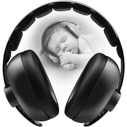 Baby Headphones Noise Cancelling Headphones for Babies for 3 Months to 3 Years (Black)