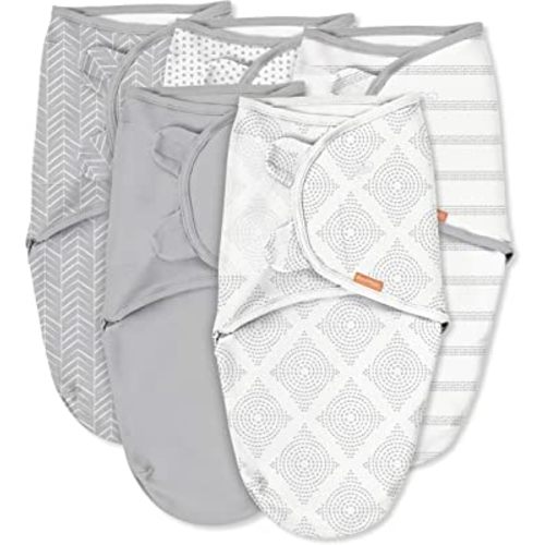 SwaddleMe Original Swaddle – Size Small, 0-3 Months, 5-Pack (Grays for Days )