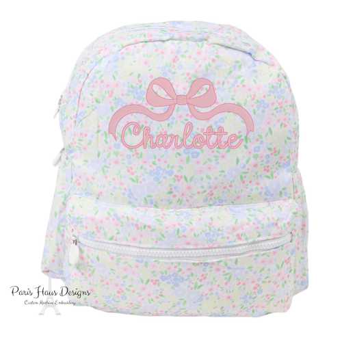 Monogrammed Backpack with Nylon Coating