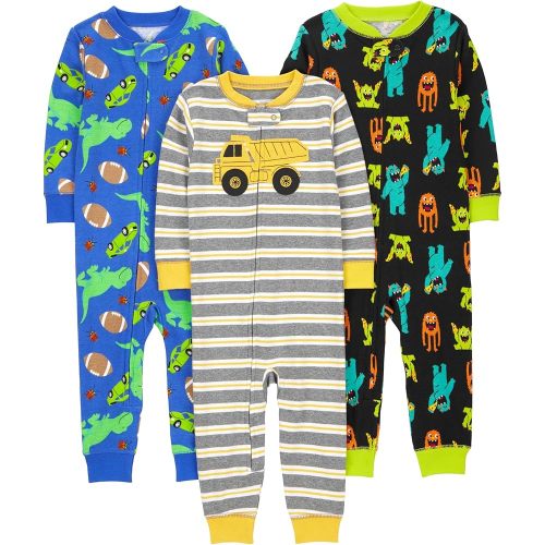 Simple Joys by Carter's Baby-Boys 3-Pack Snug Fit Footless Cotton PajamasPajama Set