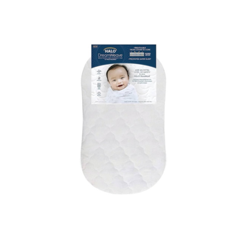 HALO DreamWeave Breathable Mesh BassiNest Pad – 100% Washable Cover and Core – Hypoallergenic, Non-Toxic Materials