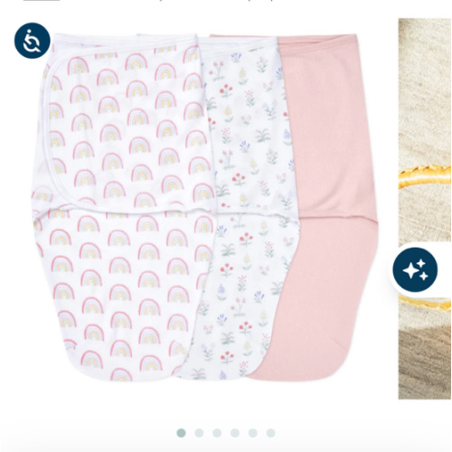 Spring Flowers Easy Swaddle No Zipper 0-3M | aden + anais