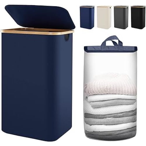 Laundry Basket with Lid, 120L Clothes Hamper for Laundry Basket Collapsible, Laundry Hamper Organizer for Bedroom, Laundry Room, Dirty Clothing Hamper