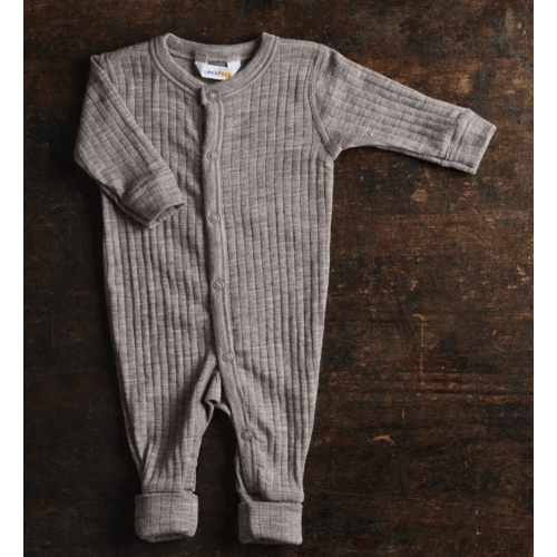 Baby & Kids Merino Wool Rib Pyjamas - Sesame