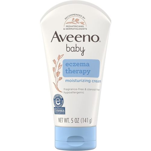 Aveeno Baby Eczema Therapy Moisturizing Cream, Natural Colloidal Oatmeal & Vitamin B5, Baby Eczema Cream for Dry, Itchy, Irritated Skin Due to Eczema, Paraben- & Steroid-Free, 5 fl. oz