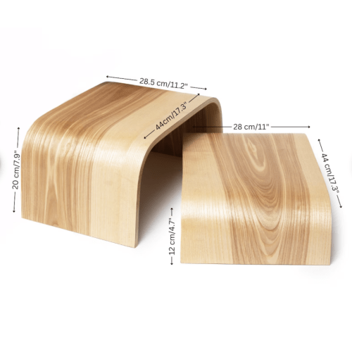Wood Step Stool 20 cm in Cherry