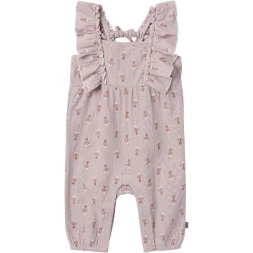 Modern Moments™ by Gerber Baby Girls' Ruffles Long Leg Romper, Light Lilac Stamp Fleur, 0-3 Months