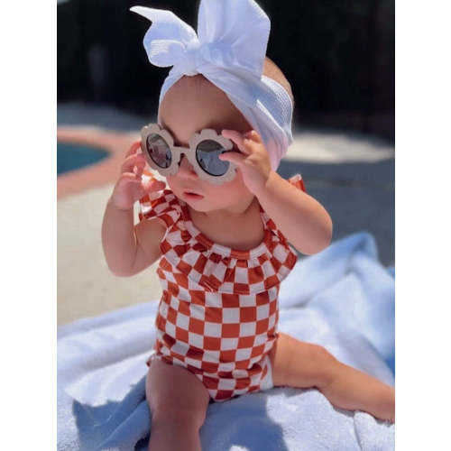 Stracciatella Checkerboard / Isla Swimsuit / UPF 50+