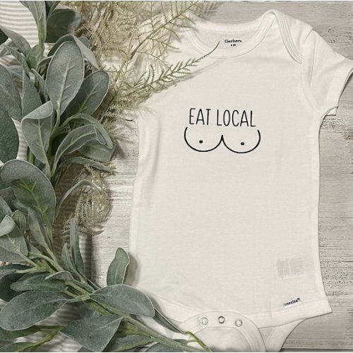 Eat Local Onesie Baby Shower Gift Funny Baby Onesies Cute Baby - Etsy