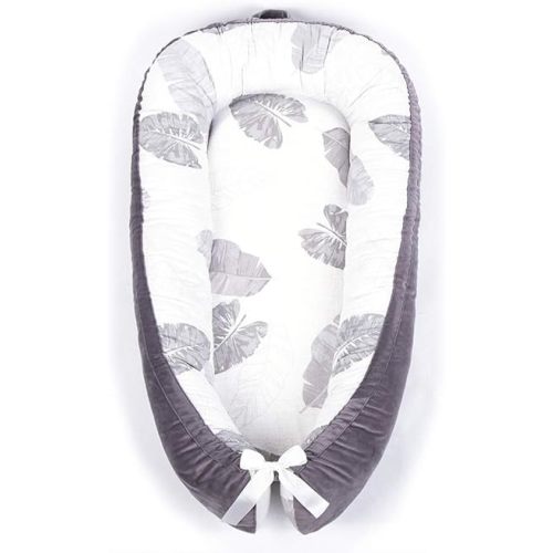 Baby Lounger Cover for Co Sleeping Baby Portable Lounger Nest Infant Bassinet Reversible 100% Cotton Newborn Lounger Cover for Bedroom/Travel