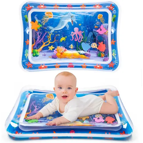 Tummy Time Water Mat丨Inflatable Tummy Time Water Play Mat for Babies, Infants and Toddlers 3 to 12 Months Promote Development Toys Baby Gifts