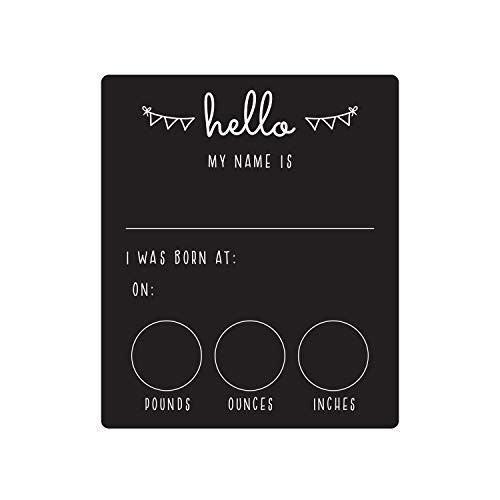 Hello My Name is Newborn Blackboard Sign / 10" x 12" Chalkboard Style Sign/Party Banner Baby Announcement Photo Prop