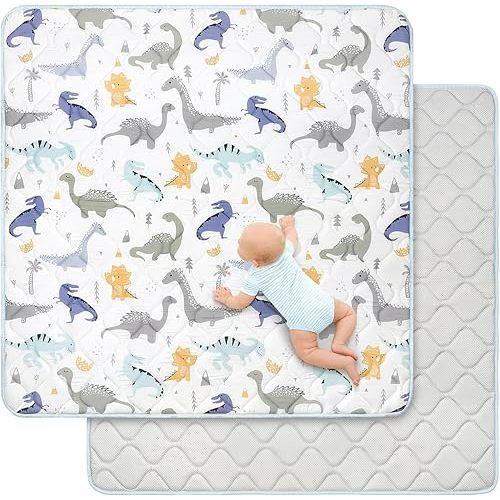 Baby Play Mat for Floor 50 * 50 inch, Extra Thick Soft Cushioning Foam Mat for Kids, Non Slip & Washable Crawling Mat for Toddler, Padded Play Mat for Baby Tummy Time
