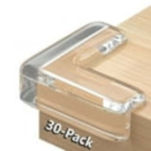 Gegong 30Pack Table Corner Protectors, Corner Guards, Baby Safety Table Edge Guards, PVC Soft Thick Version Double-Sided Tape for Furnitur(Transparent)