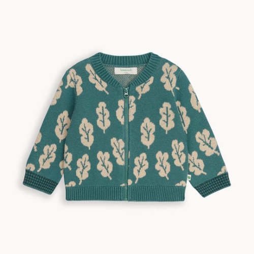 Rusty - Fern Acorn Knit Baby Cardigan - Green – Manymoons