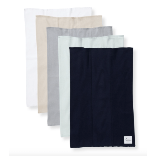 Solid Organic Cotton Burp Cloths 5 Pack Midnight