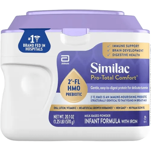 Similac Pro-Total Comfort Infant Formula With Iron, Gentle, Easy-to-Digest Formula, With 2'-FL HMO for Immune Support, Non-GMO, Baby Formula Powder, 20.1-oz Tub