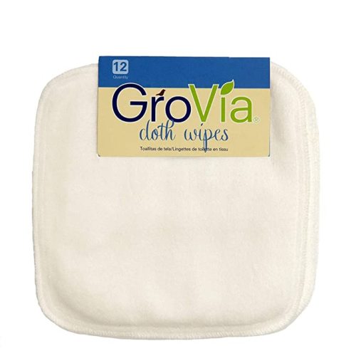 GroVia Reusable Cloth Diapering Wipes, 12 Count - Multi - 12 Count (Pack of 1)