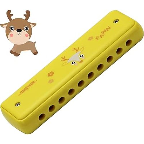 Colored Harmonica for Kids and Beginners - Easy-to-Learn Key of C Instrument - Portable and Lightweight.