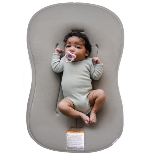 Snuggle Me® Baby Lounger Curve (0-6 Months) - Premium Organic Cotton with Foam Core, Machine-Washable Cover, Buttery-Soft & Breathable Infant Lounger with Travel Bag - Birch