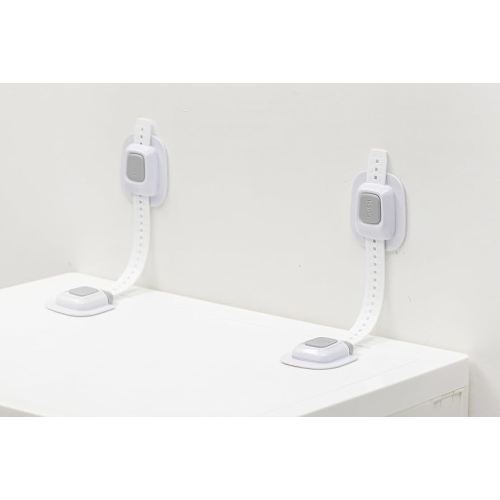 YEYA No Drill Anti Tip Furniture Adjustable Straps Wall Anchors for Baby Proofing (Upgraded 4P)