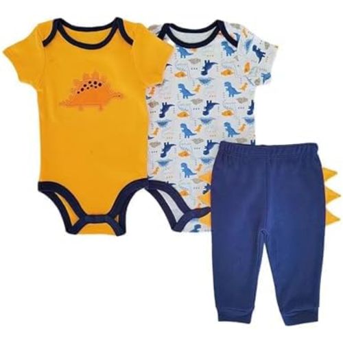 Unisex Baby Bodysuit and Pant Set 3 Pack Newborn Boy Clothes Baby Boy Outfits