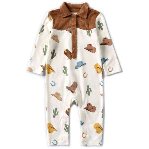 Baby Starters Baby Boys 3-24 Months Long-Sleeve Western Ranch Print Footie Coverall
