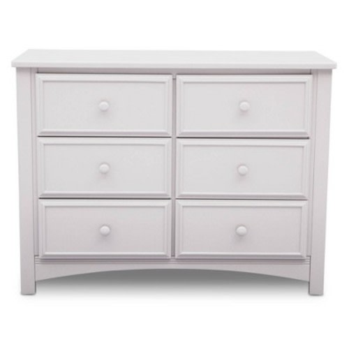 Delta Children 6 Drawer Dresser with Interlocking Drawers, Color: Bianca White