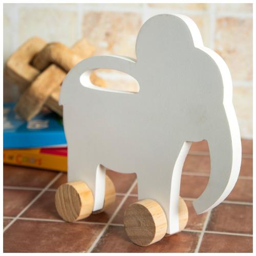 Elephant Rolling Wood Decor