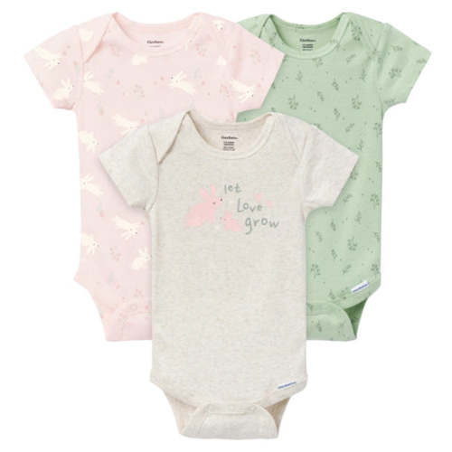 3-Pack Baby Girls Sunny Bunny Onesies® Bodysuits