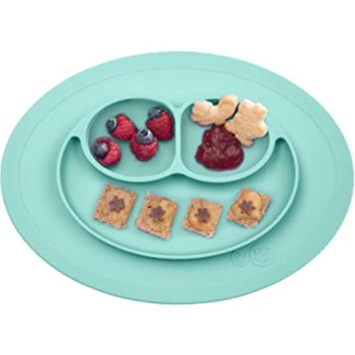 ezpz Mini Mat (Aqua) - Baby Plates with Suction