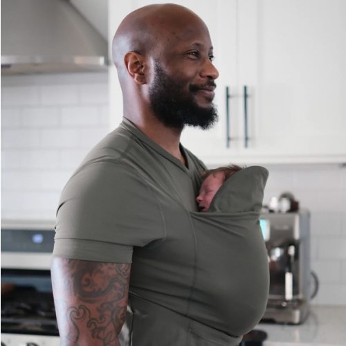 Lalabu Dad Shirt | Original Babywearing T-Shirt with Kangaroo Pouch | Baby Wrap Carrier for Newborns & Infants | Baby Wrap Carrier for Newborns | Essential for new Dads