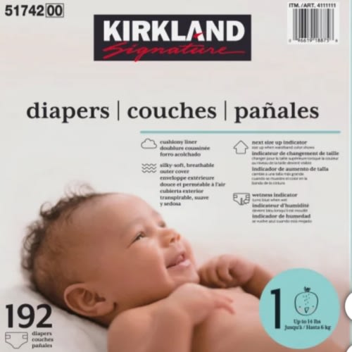Kirkland Signature Diapers - all sizes