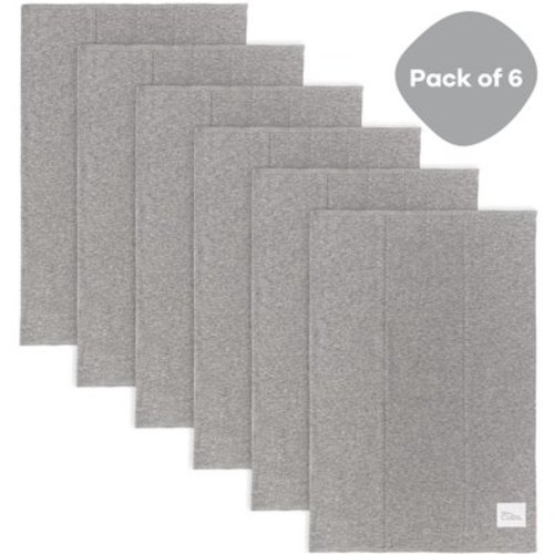 Comfy Cubs 100% Cotton Absorbent Burp Cloths - Large, 6 Pack (Grey)
