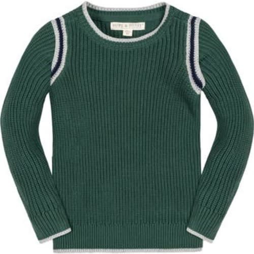 Baby Boys' Organic Sporty Crew Neck Sweater, Infant, 18-24M