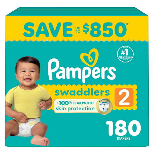 Pampers Swaddlers Diapers, Sizes Newborn-8