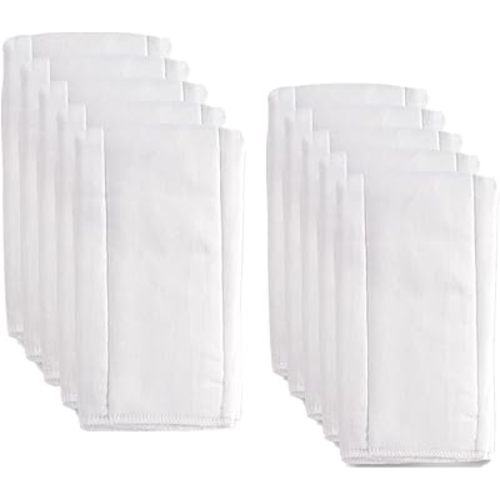 Cotton Prefold Cloth Diapers -Fasoar 6 Ply Baby Washable Cloth Diaper Covers for Babies to Toddlers Multi-Use (19.5''-14'', Count, 10)