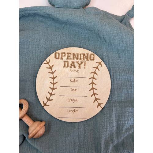 Birth Announcement, Newborn Photo Prop, Hospital Announcement, Baby Introduction, Baseball Nursery Decor, Softball, Pregnancy Gift
