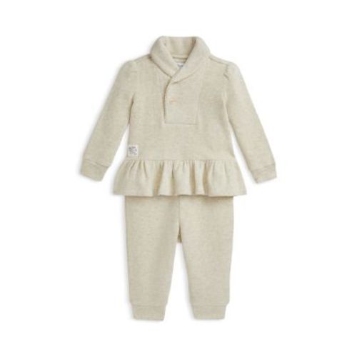 Girls' French-Rib Cotton Pullover & Pant Set - Baby