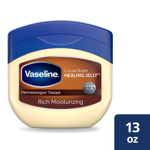 Vaseline Deep Moisture Smooth Cocoa Butter Healing Jelly for Dry Skin, 13 oz