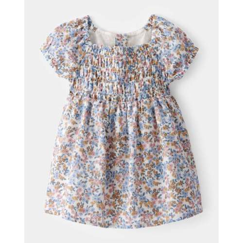 Baby Smocked Floral Print Dress - OshKosh | Carter's