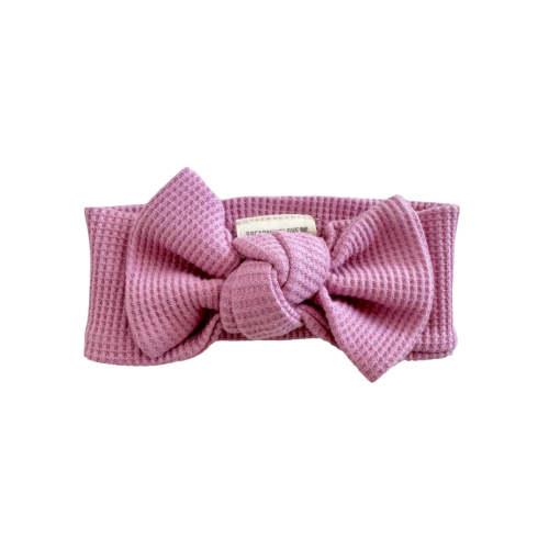 Organic Waffle Knot Bow, Lavender